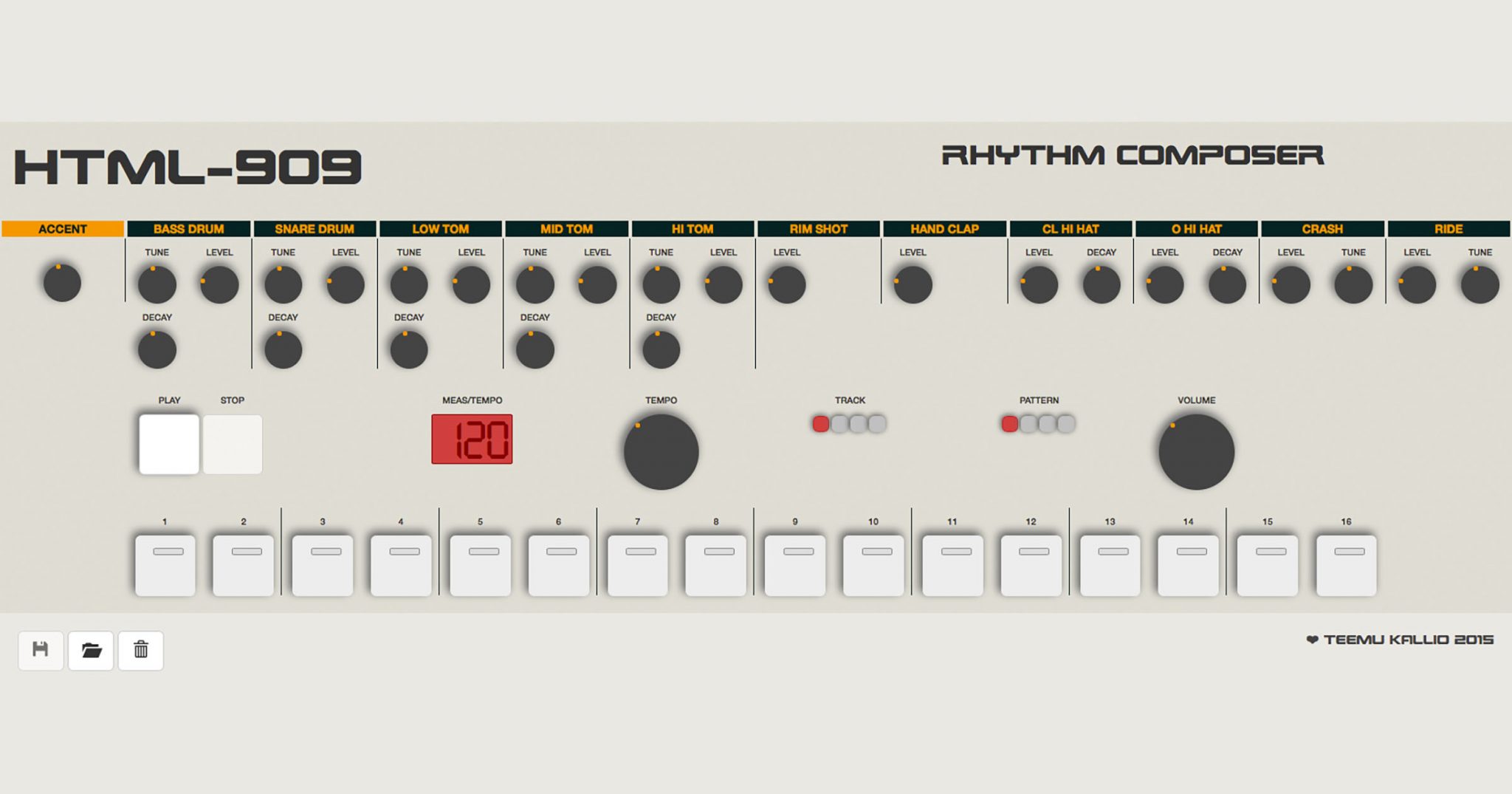 Play a Roland TR-909 in your web browser